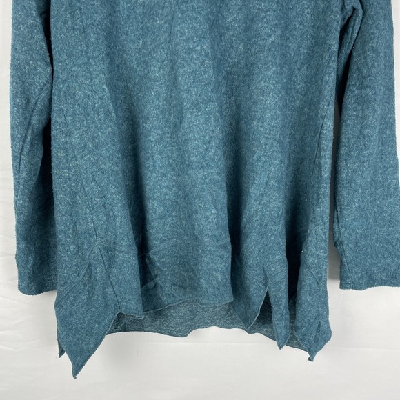 Soft Surroundings Womens Sweater Small Cowl Neck Blue Performance Stretch Winter - Picture 4 of 14